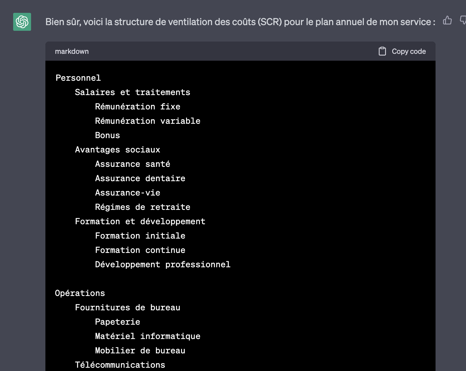 Réponse CBS ChatGPT