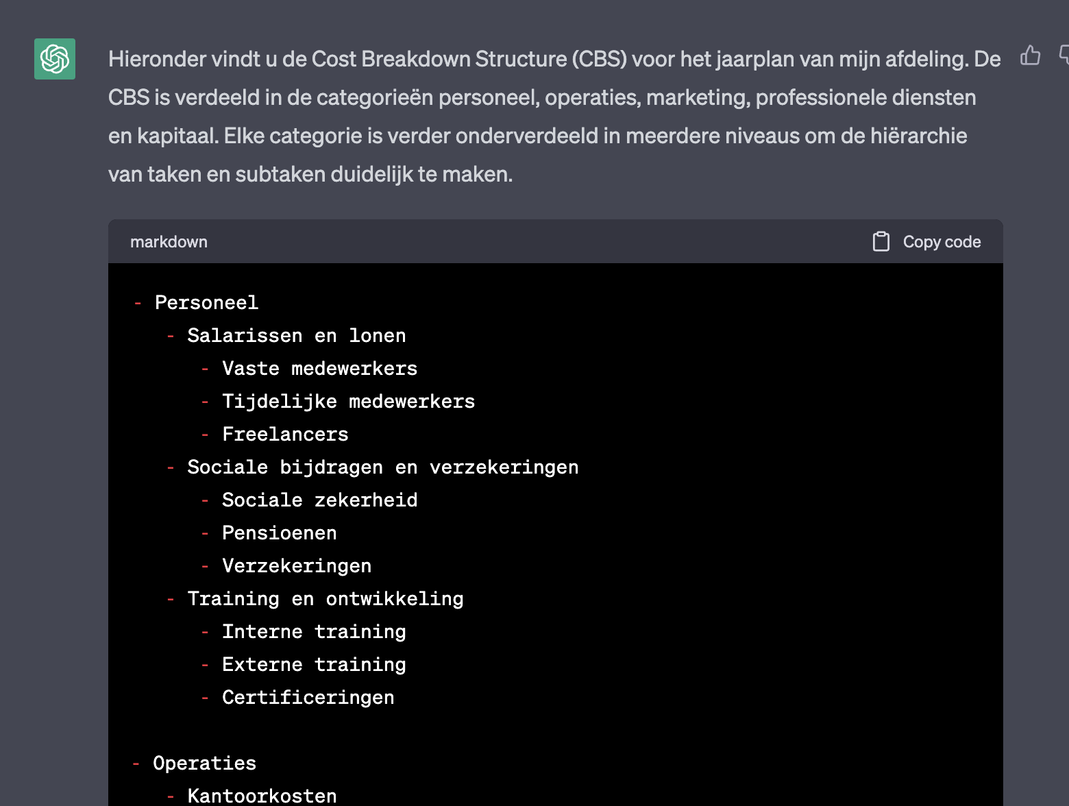 CBS ChatGPT Response
