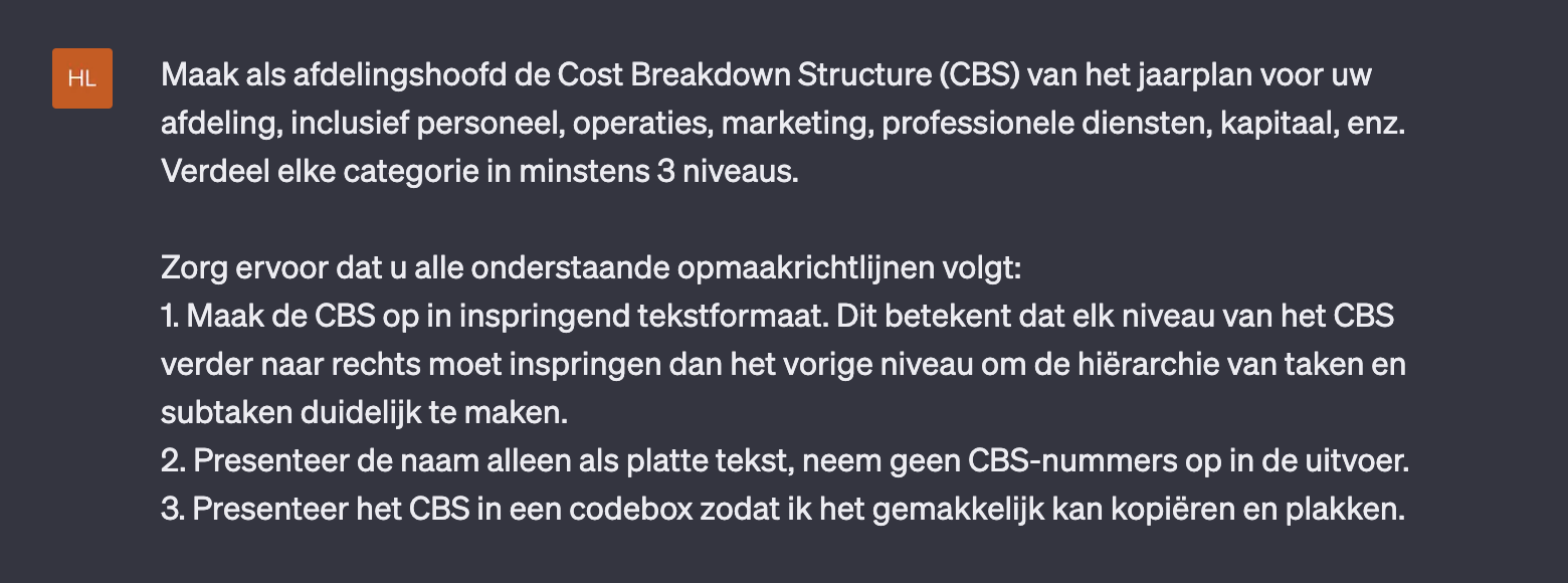 CBS Eerste Prompt