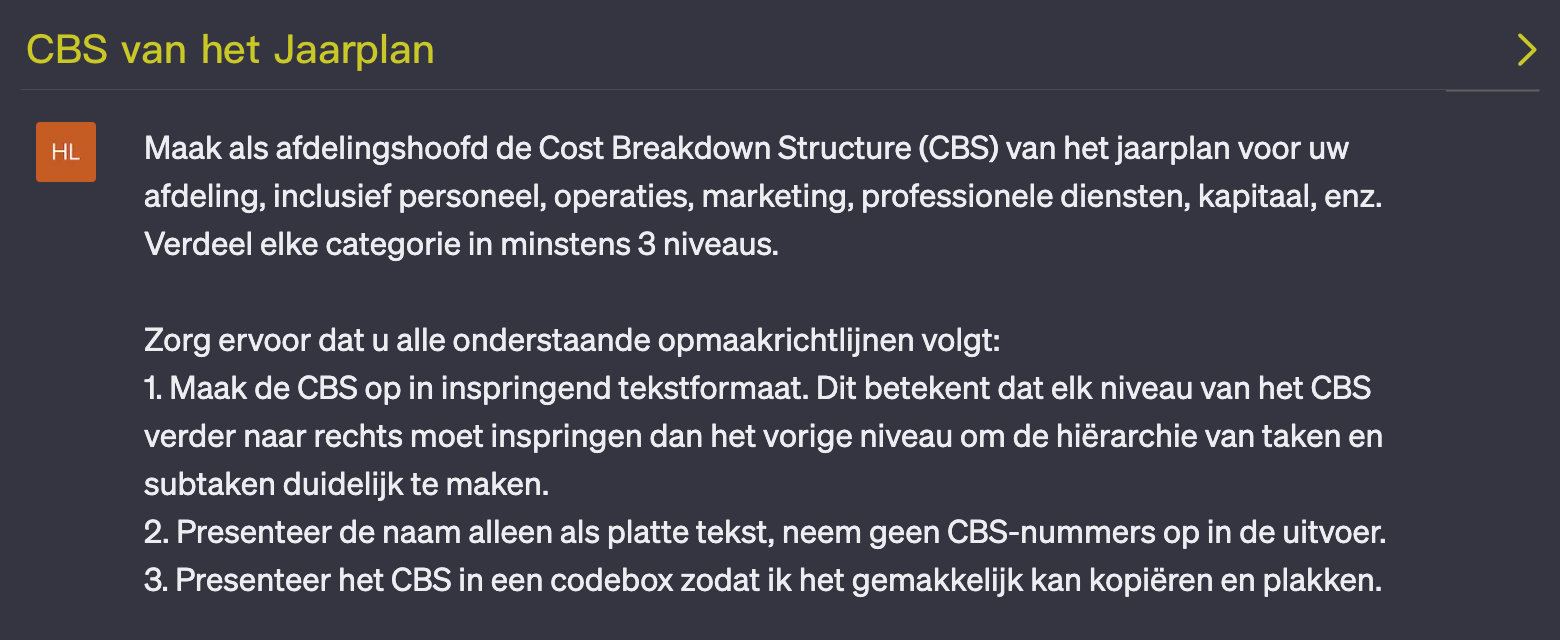 Jaarplan CBS